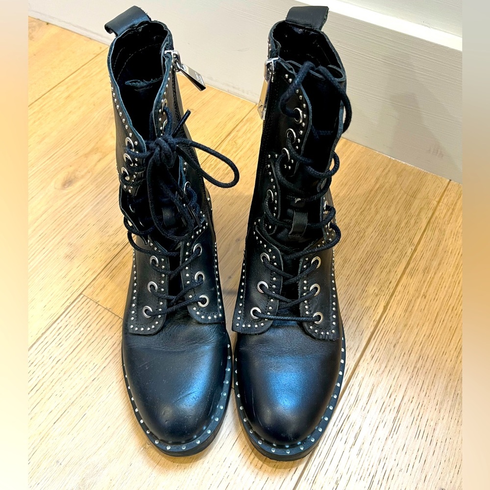 ZARA Studded Combat Boot Size 37